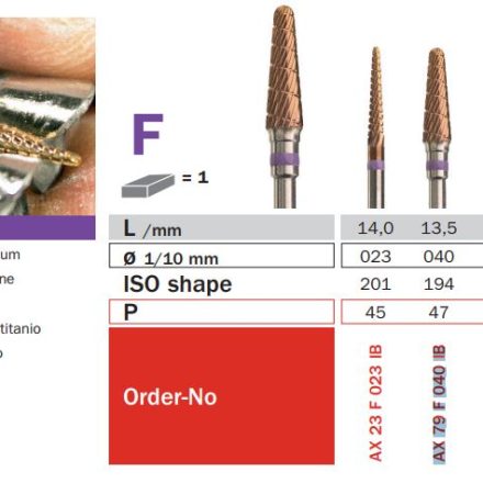 Diaswiss AX79F040IB Infiniti Carbide Bur #194/104-040 PC W/Spiral ...